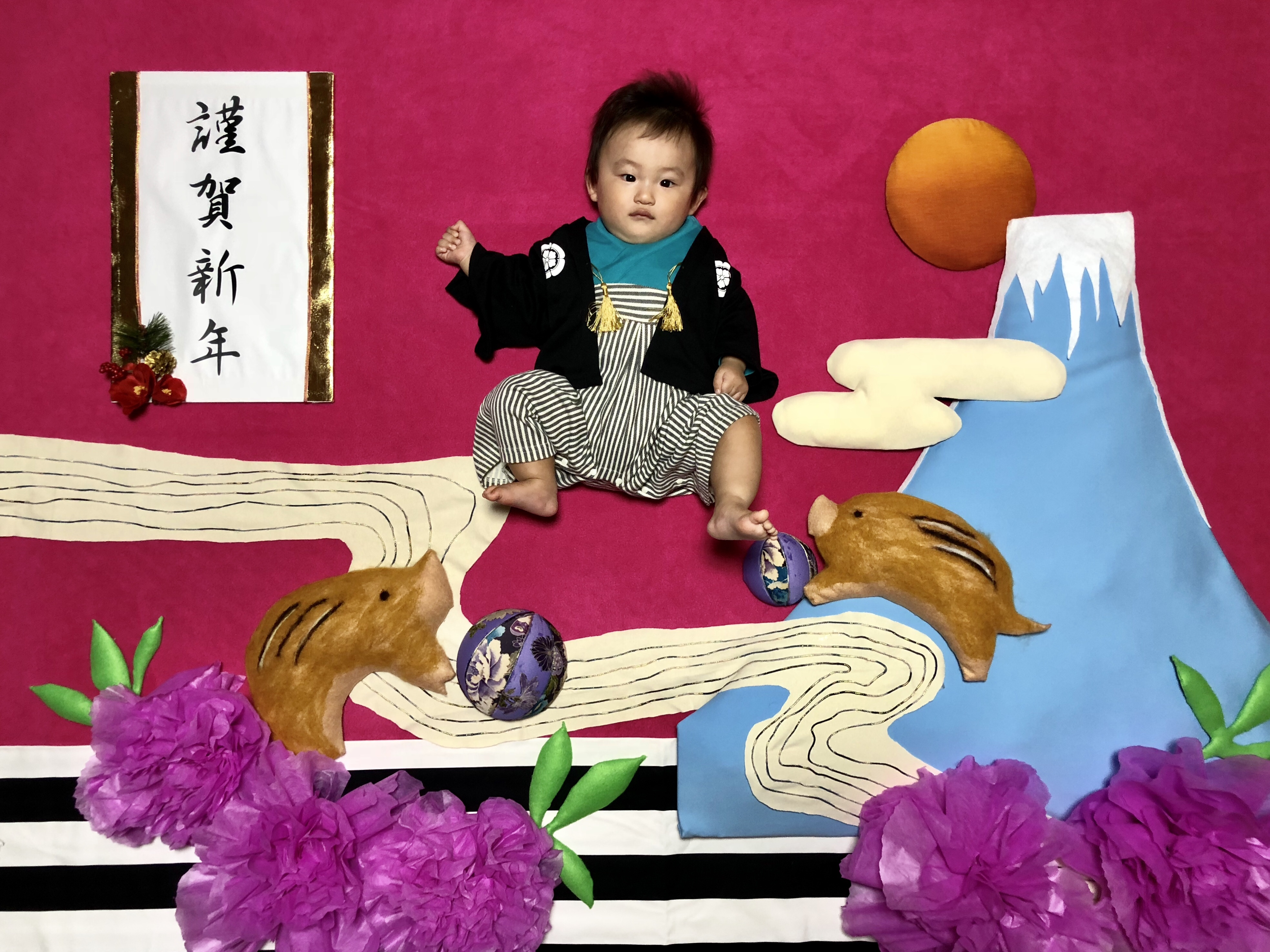おひるねアート 2019年 亥 干支